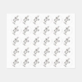 Graue Blume Etiketten (Blatt)