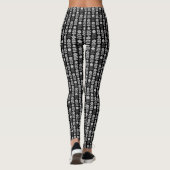 Graue Blume Leggings (Rückseite)