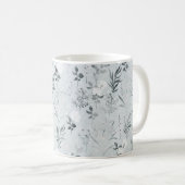Graue Blume Malerei botanisch Kaffeetasse (VorderseiteRechts)