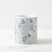 Graue Blume Malerei botanisch Kaffeetasse (Mittel)
