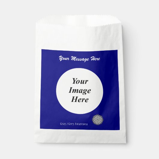 Graue Blume-Multifunktionsleisten-Vorlage von Kenn Geschenktütchen (Vorderseite)