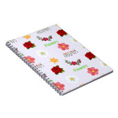 Graue Blume Notizblock (Rechte Seite)