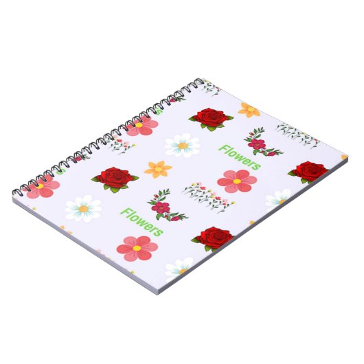Graue Blume Notizblock (Linke Seite)