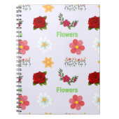 Graue Blume Notizblock (Vorderseite)