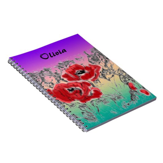 Graue Blume, Pfefferlinge, Blumengras Notizblock (Rechte Seite)