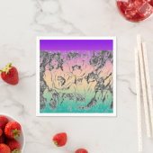 Graue Blume, Pfefferlinge, Blumengras Serviette (Beispiel)