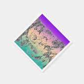 Graue Blume, Pfefferlinge, Blumengras Serviette (Ecke)