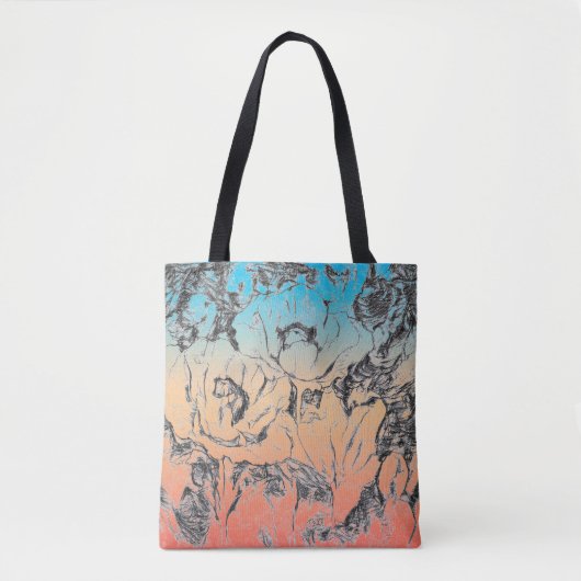 Graue Blume, Pfefferlinge, Blumengras Tasche (Vorderseite)