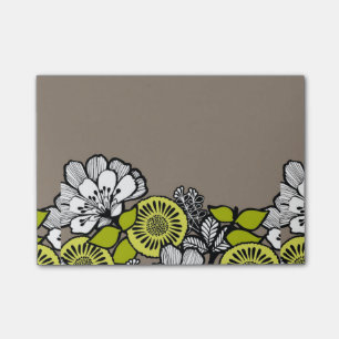 Graue Blume PostIt - Hinweise Post-it Klebezettel