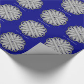 Graue Blume Ribbon von Kenneth Yoncich Geschenkpapier (Ecke)