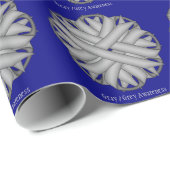 Graue Blume Ribbon von Kenneth Yoncich Geschenkpapier (Rolleneckpunkt)
