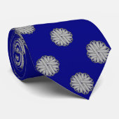 Graue Blume Ribbon von Kenneth Yoncich Krawatte (Gerollt)