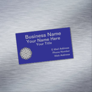 Graue Blume Ribbon von Kenneth Yoncich Magnetische Visitenkarte