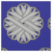 Graue Blume Ribbon von Kenneth Yoncich Stoff (Nahaufnahme)