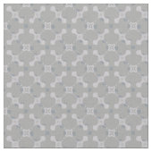 Graue Blume & Square Polka Dots Stoff (Nahaufnahme)