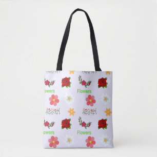 Graue Blume Tasche