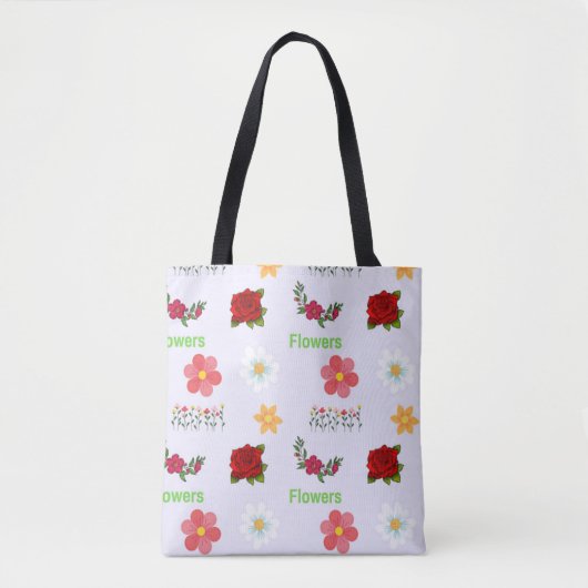 Graue Blume Tasche (Vorderseite)