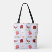 Graue Blume Tasche (Rückseite)