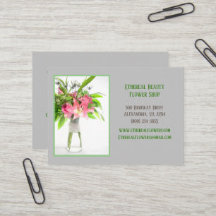 Graue Blume Visitenkarte
