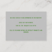 Graue Blume Visitenkarte (Rückseite)