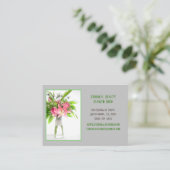 Graue Blume Visitenkarte (Stehend Vorderseite)