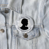 Graue Blumen-Gedenkfoto-Schaltfläche Button (Beispiel)