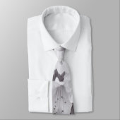 Graue BlumenKrawatte Krawatte (Gebunden)