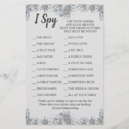 Graue Blumenzehe I Spy Game Card Flyer