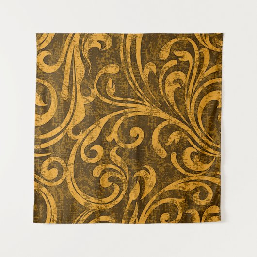 Graue, blumige, hochauflösende, nahtlose Textur. Wandteppich (Vorderseite)