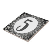 Graue Blütenhäute Butterfly Berry Oval Fliese (Seite)