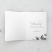 Graue botanische Rahmen Foto Weihnachten (Innenseite)