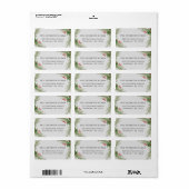 Graue botanische Weihnachtsadresse Adressaufkleber (Vorne)