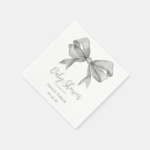 Graue Bow Boy Baby Dusche Serviette (Ecke)