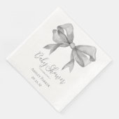 Graue Bow Boy Baby Dusche Serviette (Ecke)