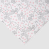 Graue Bows und rosa Punkte Seidenpapier (Ausschnitt)