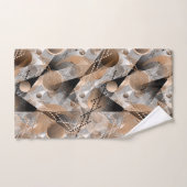 Graue, braune Abstraktion. Handtuchhandtuch Set (Handtuch)