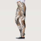 Graue, braune Abstraktion. Leggings (Links)