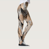 Graue, braune Abstraktion. Leggings (Rechts)