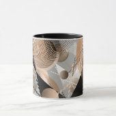 Graue, braune Abstraktion. Tasse (Zentrum)