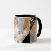 Graue, braune Abstraktion. Tasse (VorderseiteRechts)