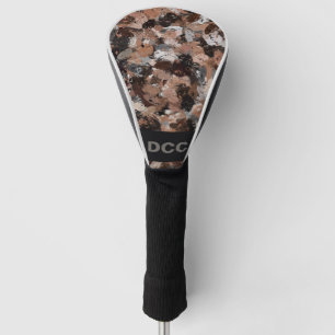 Graue, braune und schwarze Farbspritzer Golf Headcover