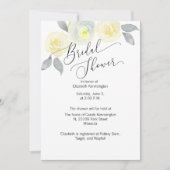 Graue Brautdusche (gelb und grau) Einladung (Vorderseite)