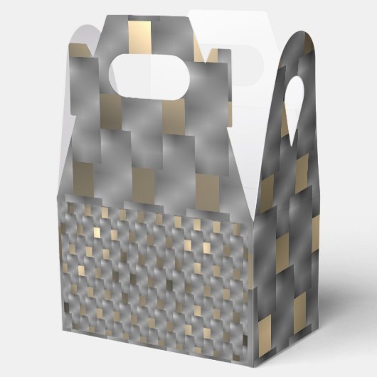 Graue Bretter auf hellbraunem bis dunklem Hintergr Geschenkschachtel (Geöffnet)