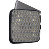 Graue Bretter auf hellbraunem bis dunklem Hintergr Laptopschutzhülle (Vorne Rechts)