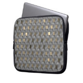 Graue Bretter auf hellbraunem bis dunklem Hintergr Laptopschutzhülle (Vorderseite Links)