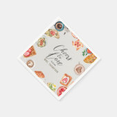 Graue Bridal Brunch Waffeln Pfannkuchen Serviette (Ecke)