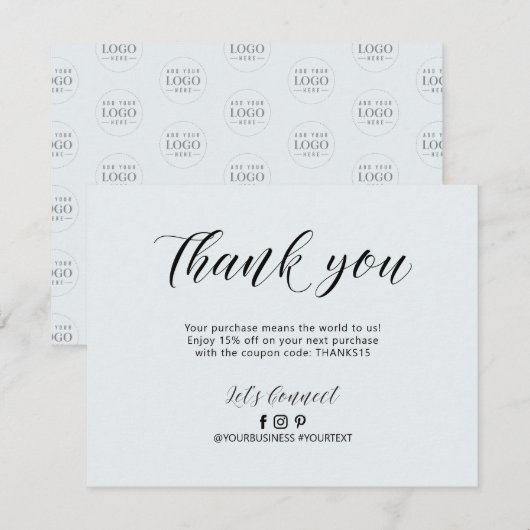 "Graue Briefe - Business Package" - Danke Karte (Vorne/Hinten)