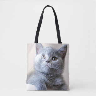 Graue britische Shorthair Katze Tasche