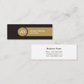 Graue Brown-Monogramm-Berater-Visitenkarte Mini Visitenkarte (Vorne/Hinten)