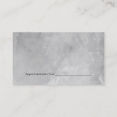 Graue Brushed Elegante Gold Label Ernennung Karte (Rückseite)